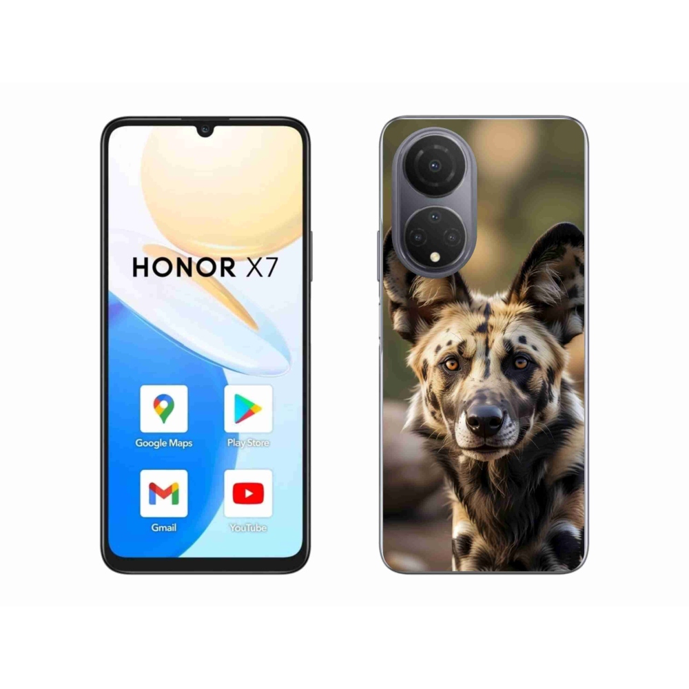 Gél borítás mmCase a Honor X7-hez - Afrikai vadkutya
