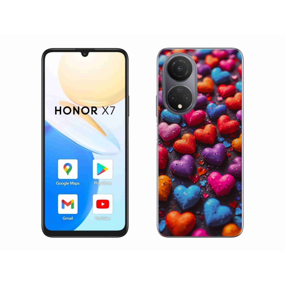Gél borítás mmCase a Honor X7-hez - színes szív