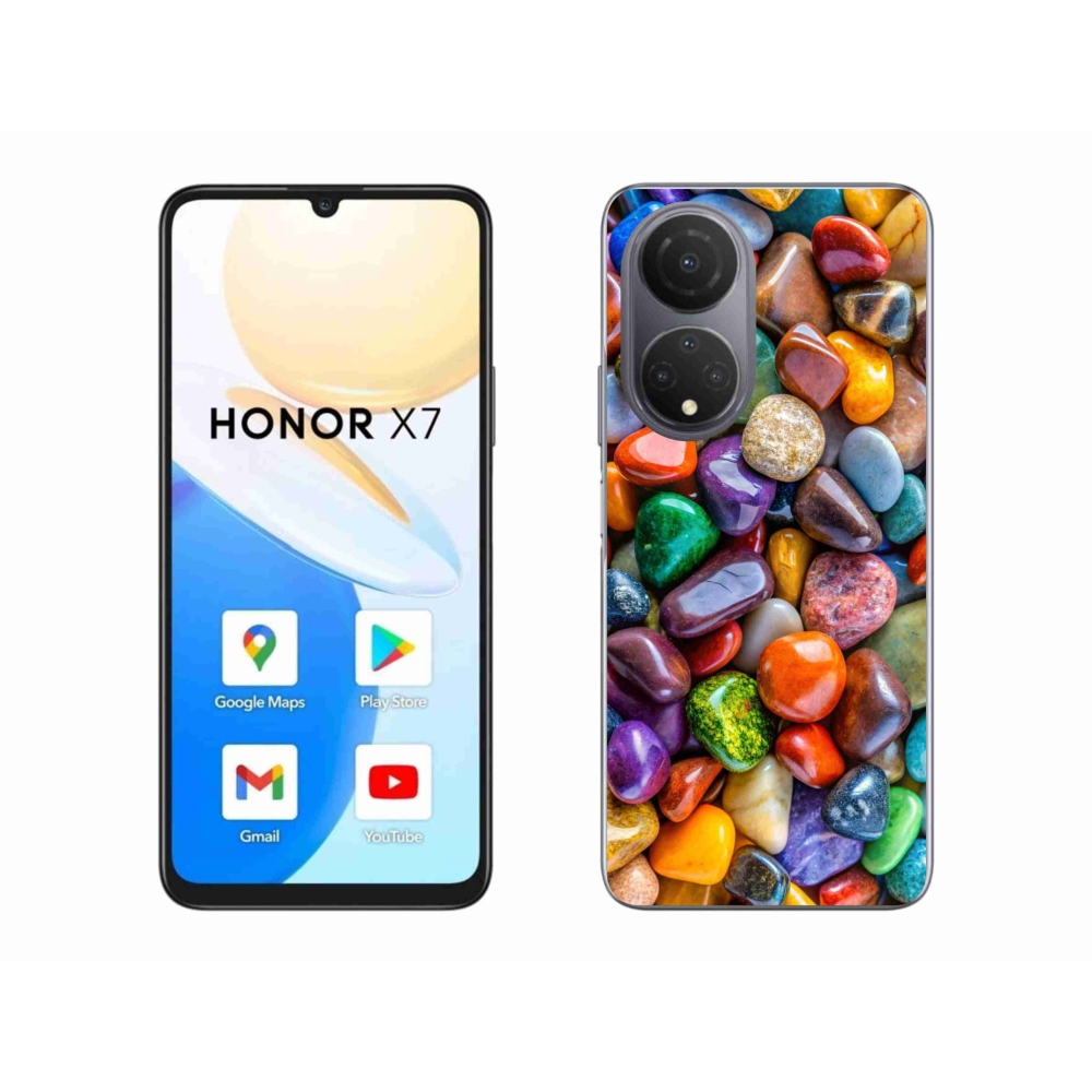 Zselés borítás mmCase a Honor X7-hez - színes strasszkövek