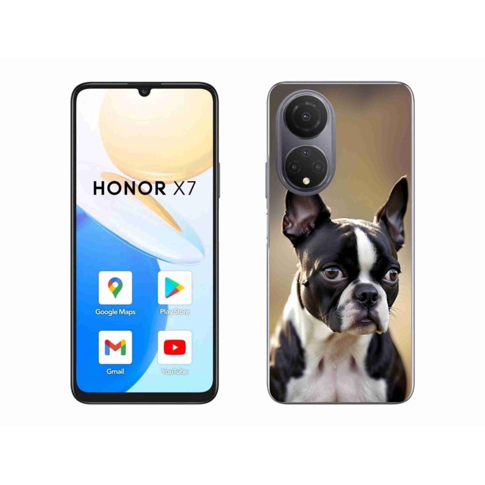 Gél borítás mmCase a Honor X7 készülékhez - Boston Terrier
