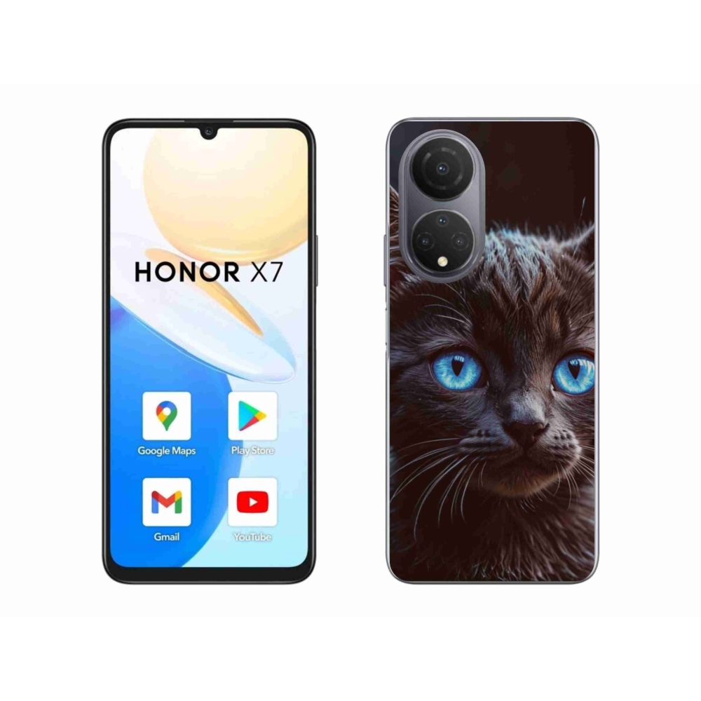 Gél borítás mmCase a Honor X7-hez - fekete cica 2