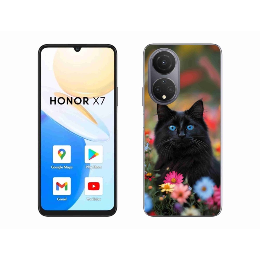 Gél borítás mmCase a Honor X7-hez - fekete cica 4