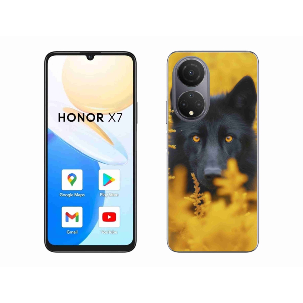Zselés borítás mmCase a Honor X7-hez - fekete farkas 2