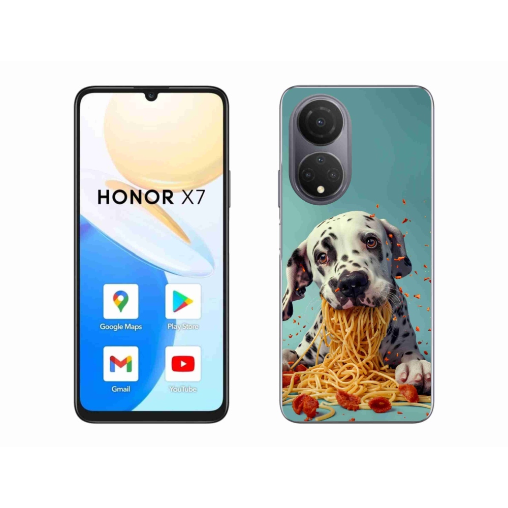 Zselés borítás mmCase a Honor X7-hez - Dalmát és spagetti