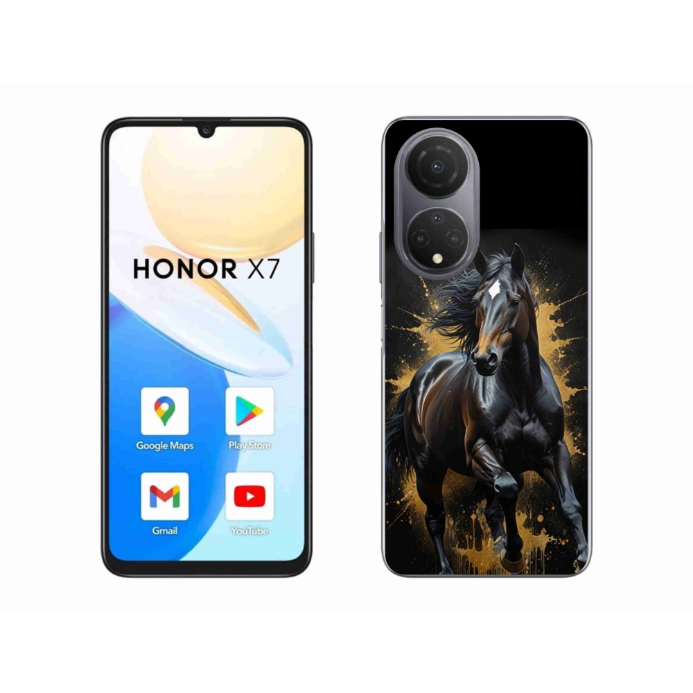 Zselés borítás mmCase a Honor X7-hez - elegáns fekete ménes