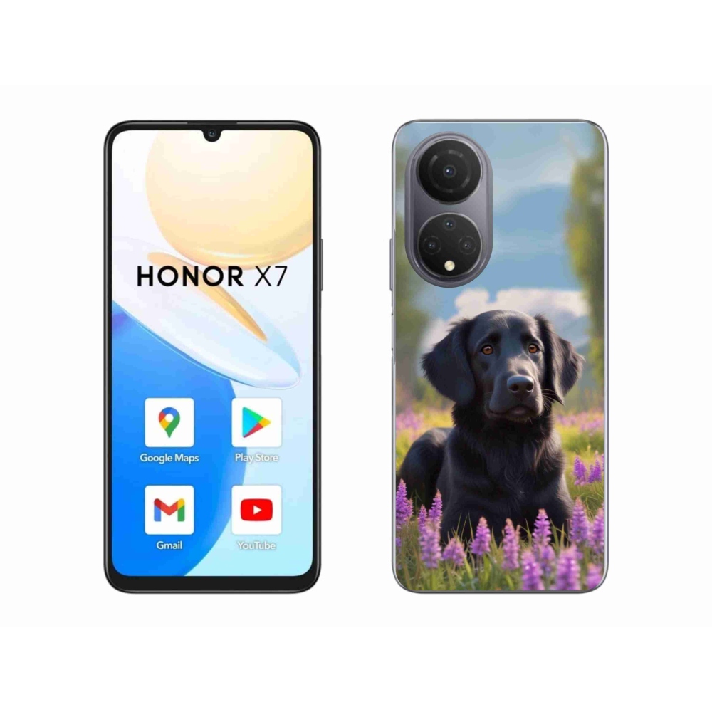 Gél borítás mmCase a Honor X7-hez - elegáns fekete retriever