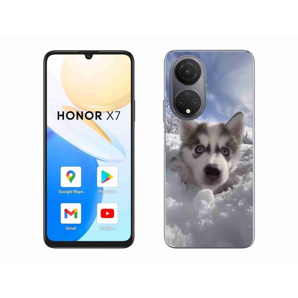 Gél borítás mmCase a Honor X7-hez - husky a hóban