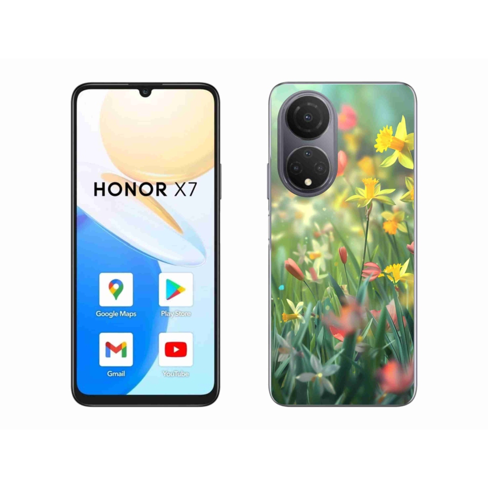 Gél borító mmCase a Honor X7-hez - tavaszi virágok
