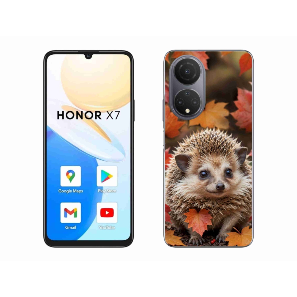 Zselés borító mmCase a Honor X7-hez - süni levelekben