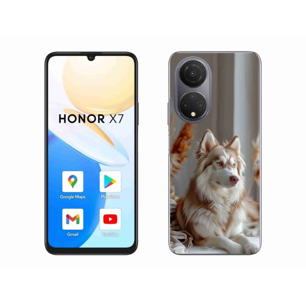 Gél borítás mmCase a Honor X7-hez - csendes szibériai husky