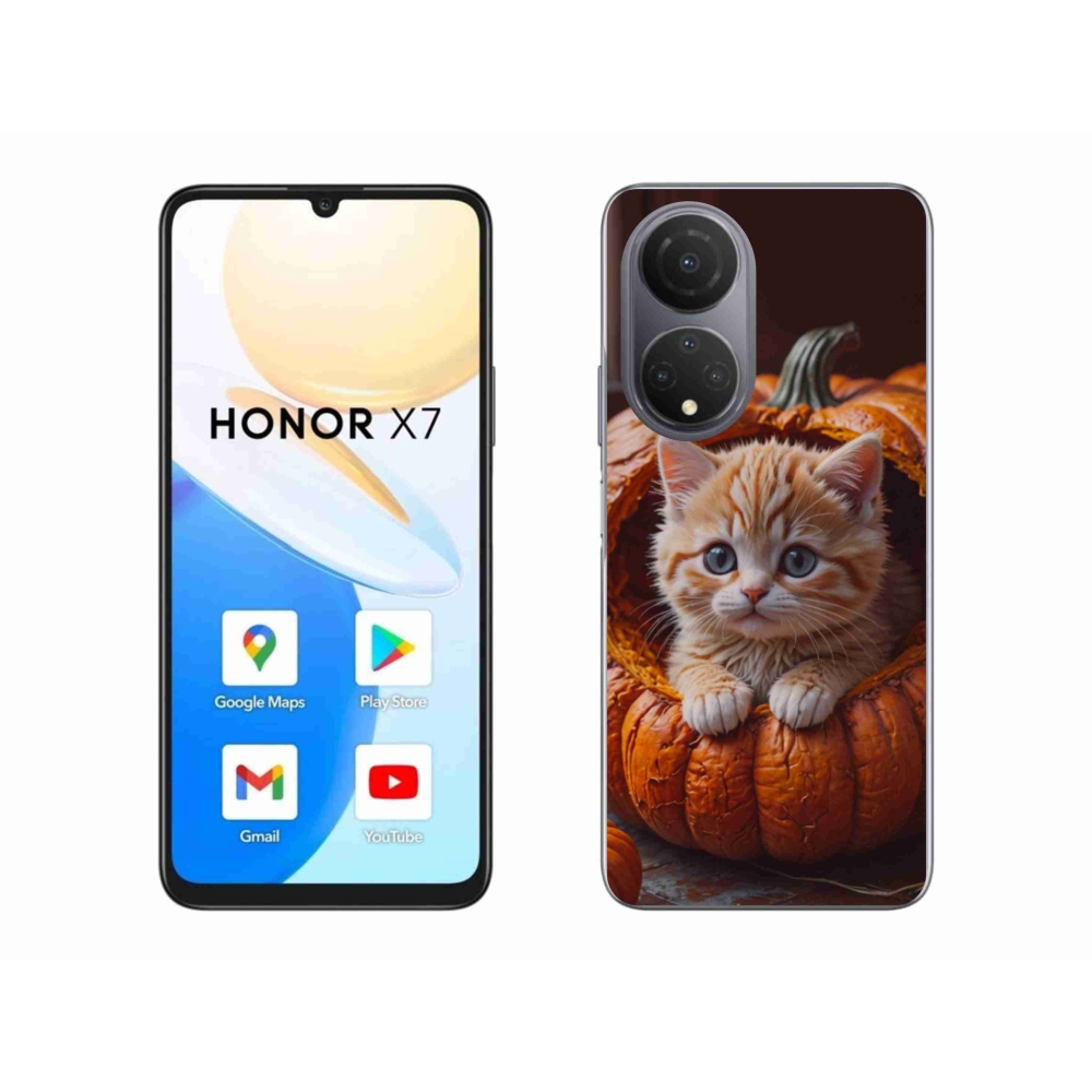 Gél borítás mmCase a Honor X7-hez - cica és tök 2