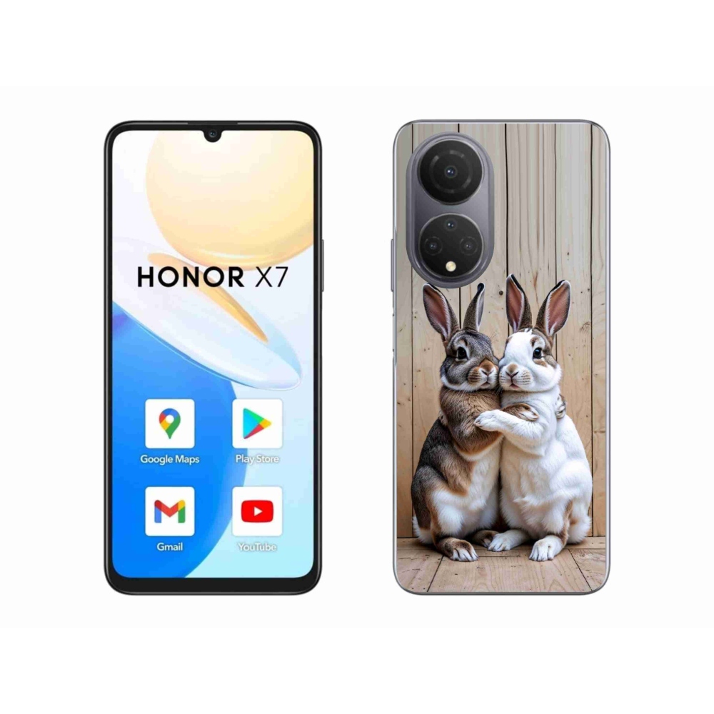 Zselés borítás mmCase a Honor X7-hez - nyúlpár
