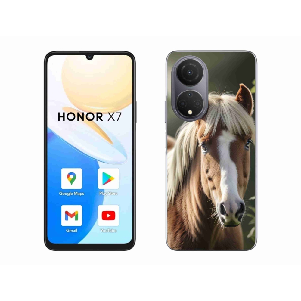 Gél borítás mmCase a Honor X7-hez - ló könnyű sörénnyel