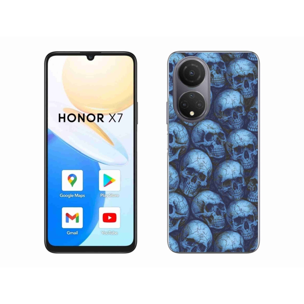 Zselés borítás mmCase a Honor X7-hez - koponyák