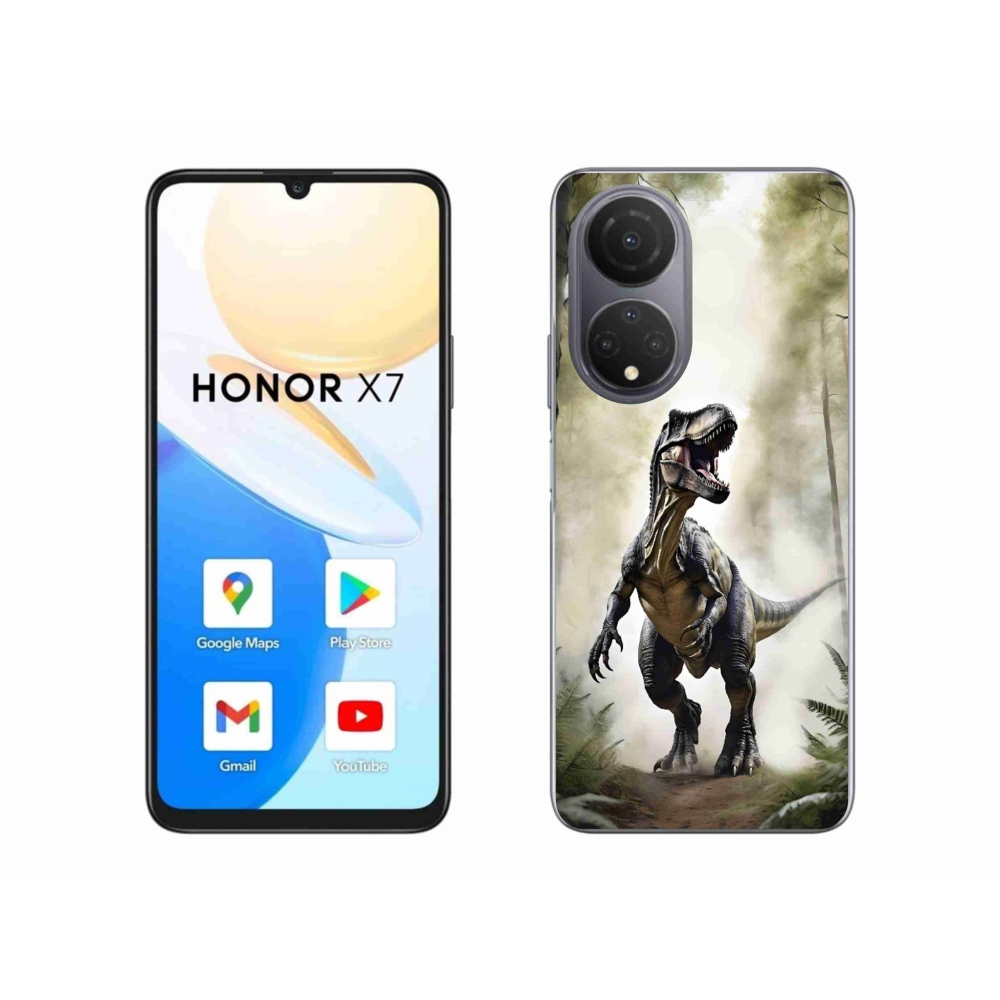 Gél borítás mmCase a Honor X7-hez - dühös T-Rex