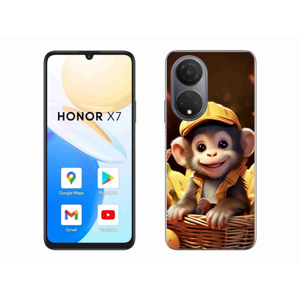 Zselés borítás mmCase a Honor X7-hez - majom a kosárban