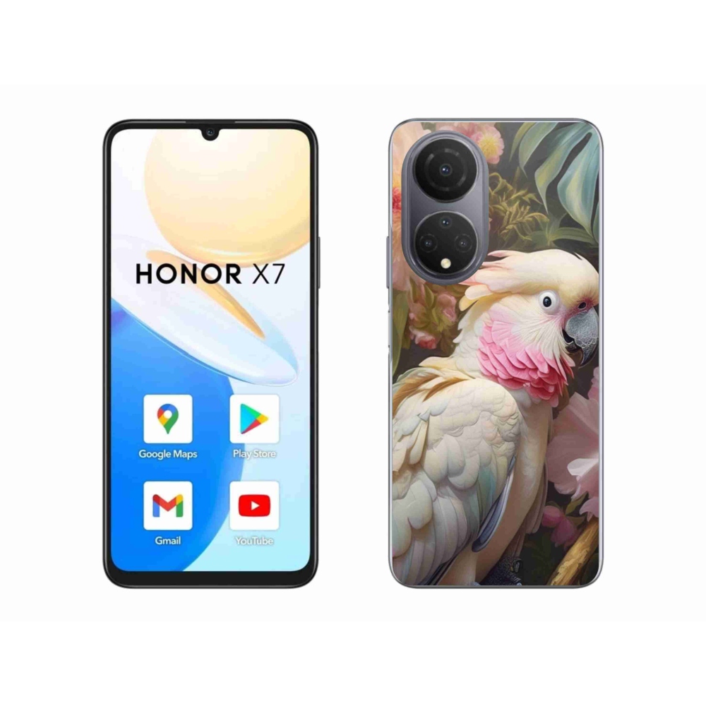 Gél borítás mmCase a Honor X7 készülékhez - papagáj kakadu rózsaszín 2
