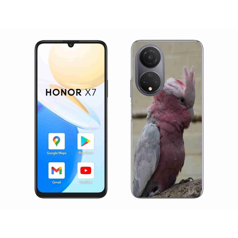 Zselés borítás mmCase a Honor X7 készülékhez - papagáj kakadu rózsaszínű