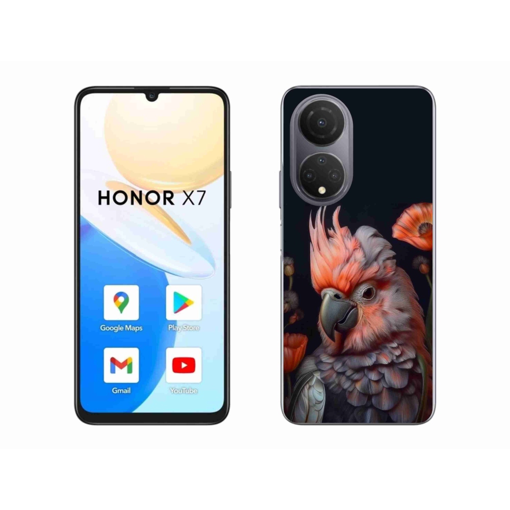 Gél borító mmCase a Honor X7-hez - papagáj kakadu színekben