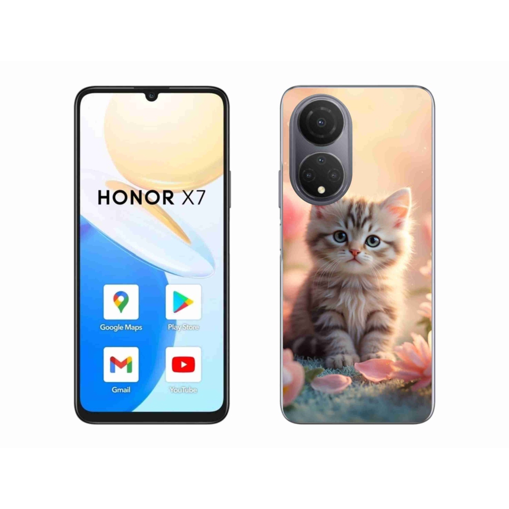 Gél borító mmCase a Honor X7-hez - aranyos cica 8