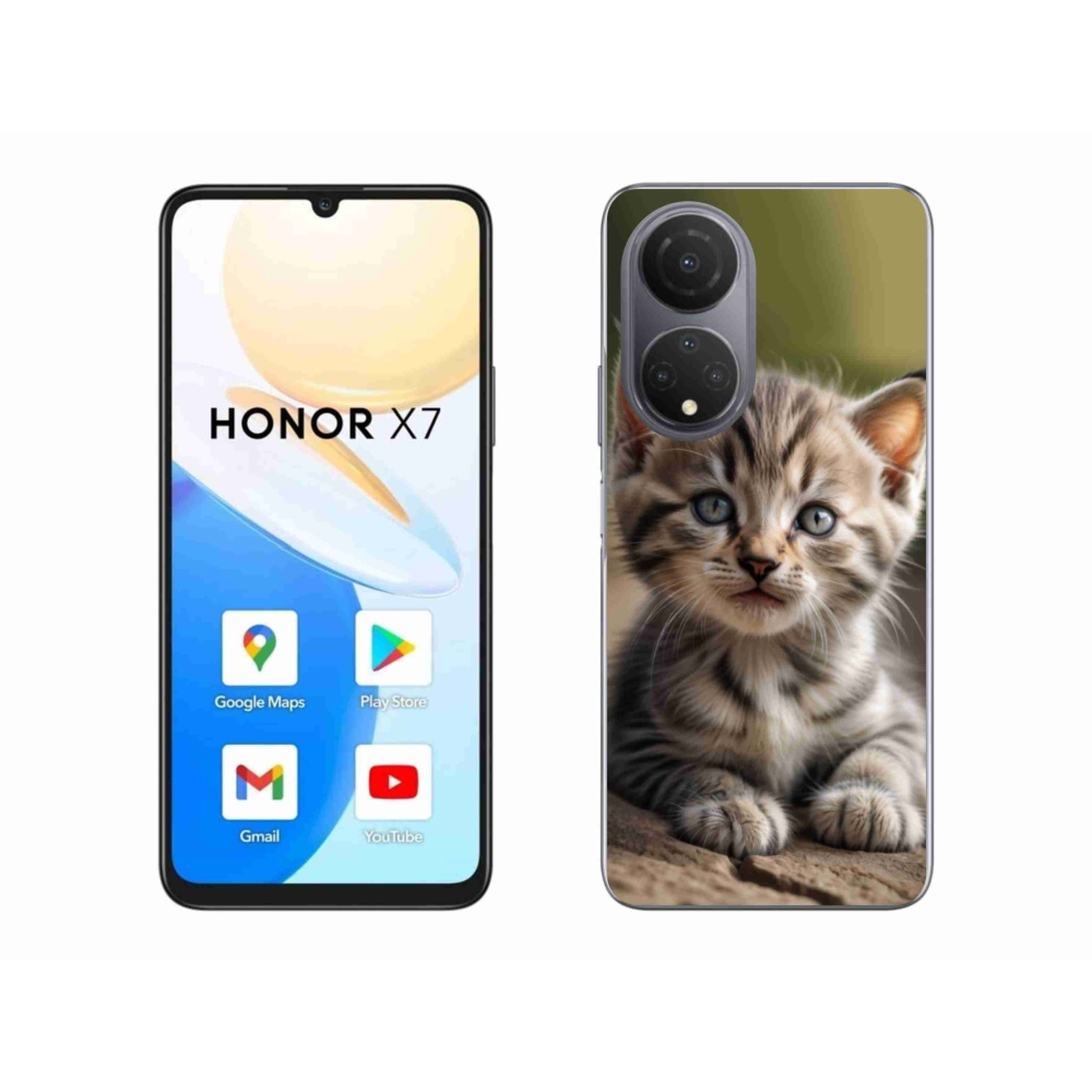 Gél borító mmCase a Honor X7-hez - aranyos cica 9