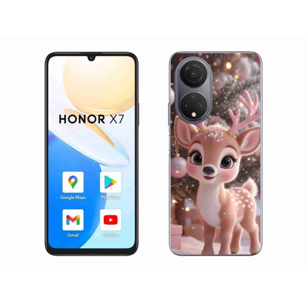 Zselés borítás mmCase a Honor X7 készülékhez - aranyos rénszarvas