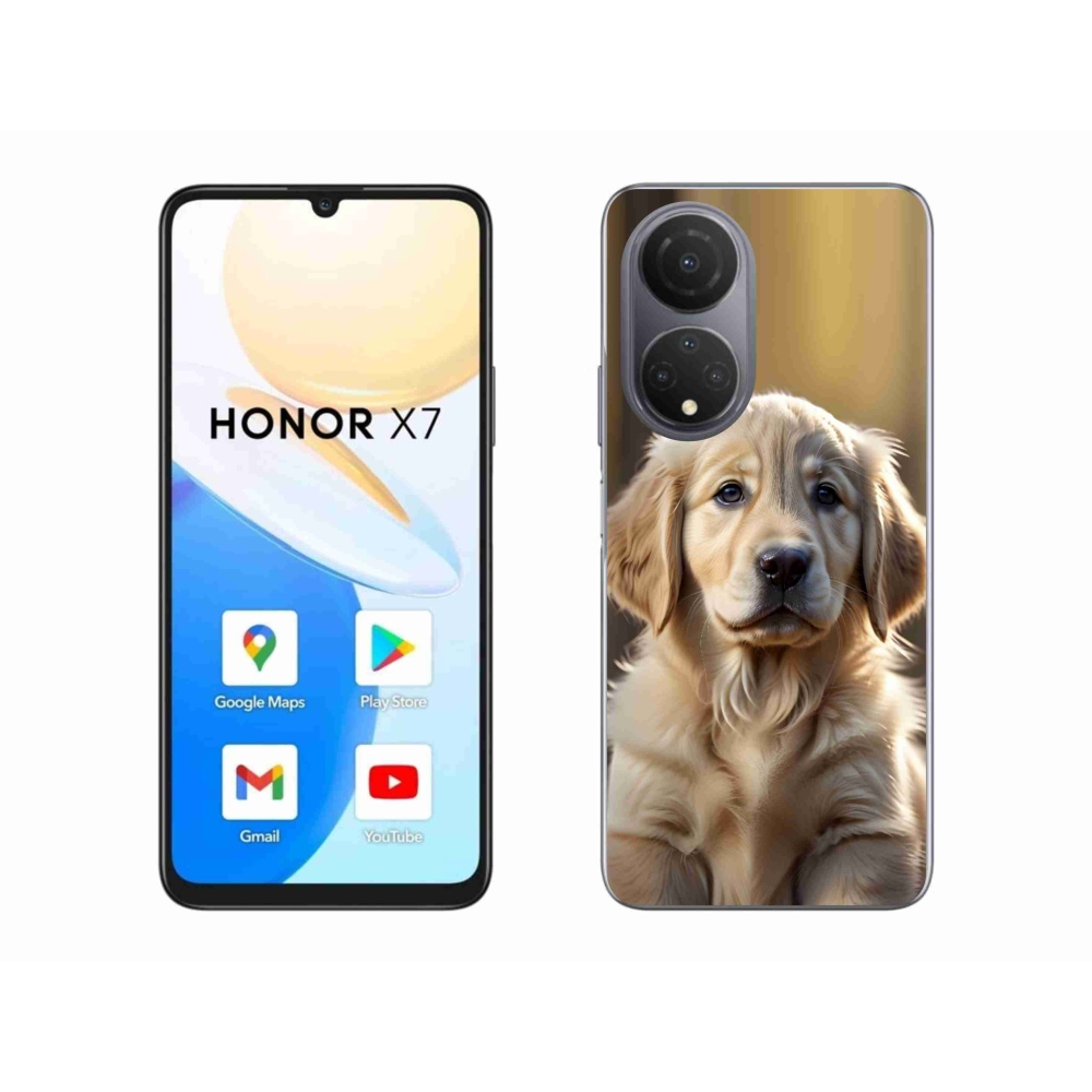 Gél borítás mmCase a Honor X7-hez - aranyos arany retriever