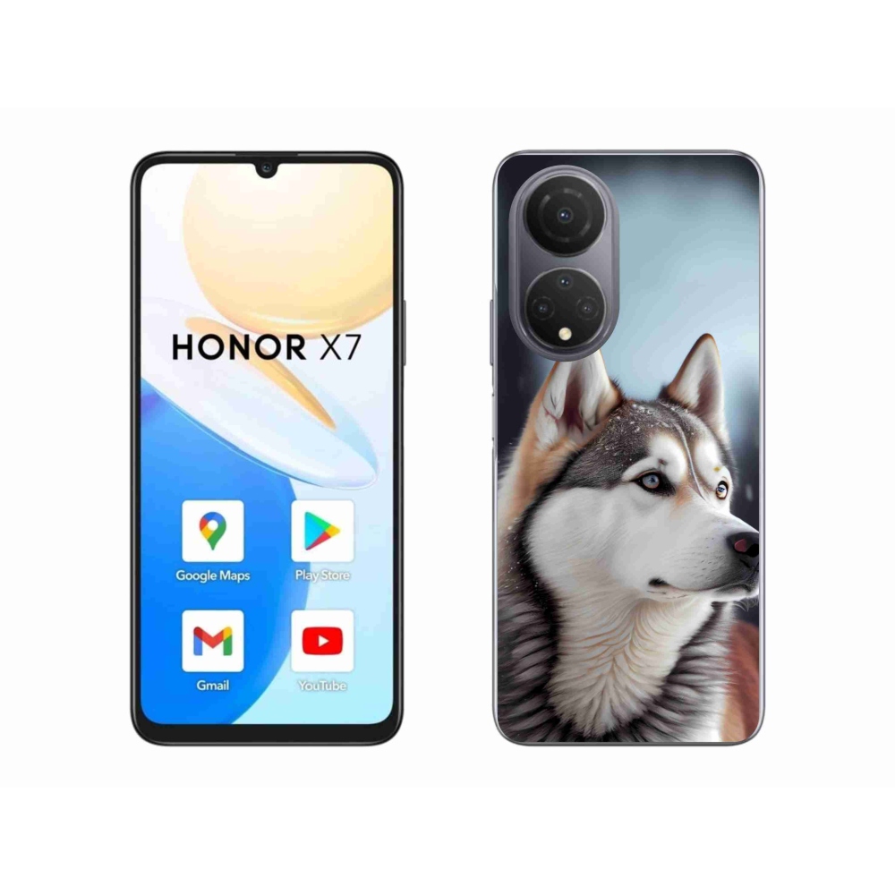 Gél borítás mmCase a Honor X7 készülékhez - Szibériai Husky