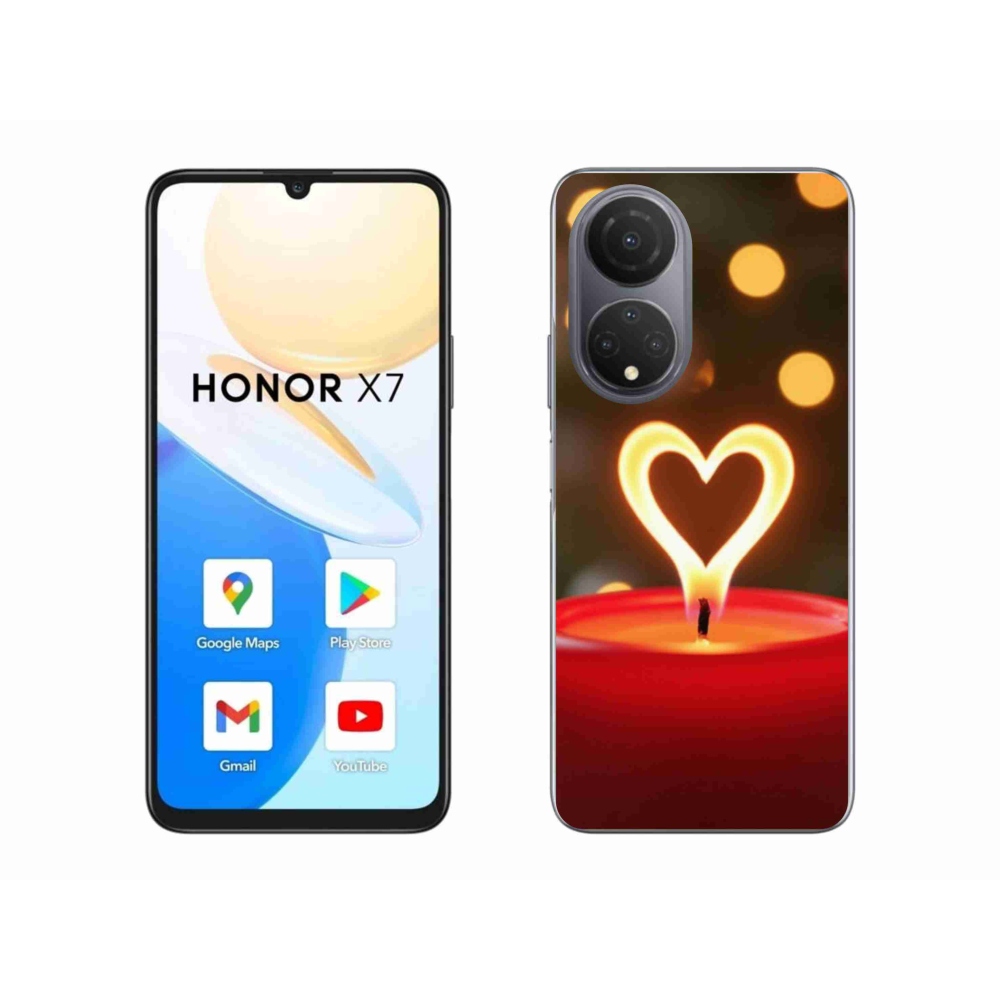 Zselés borítás mmCase a Honor X7-hez - láng szíve
