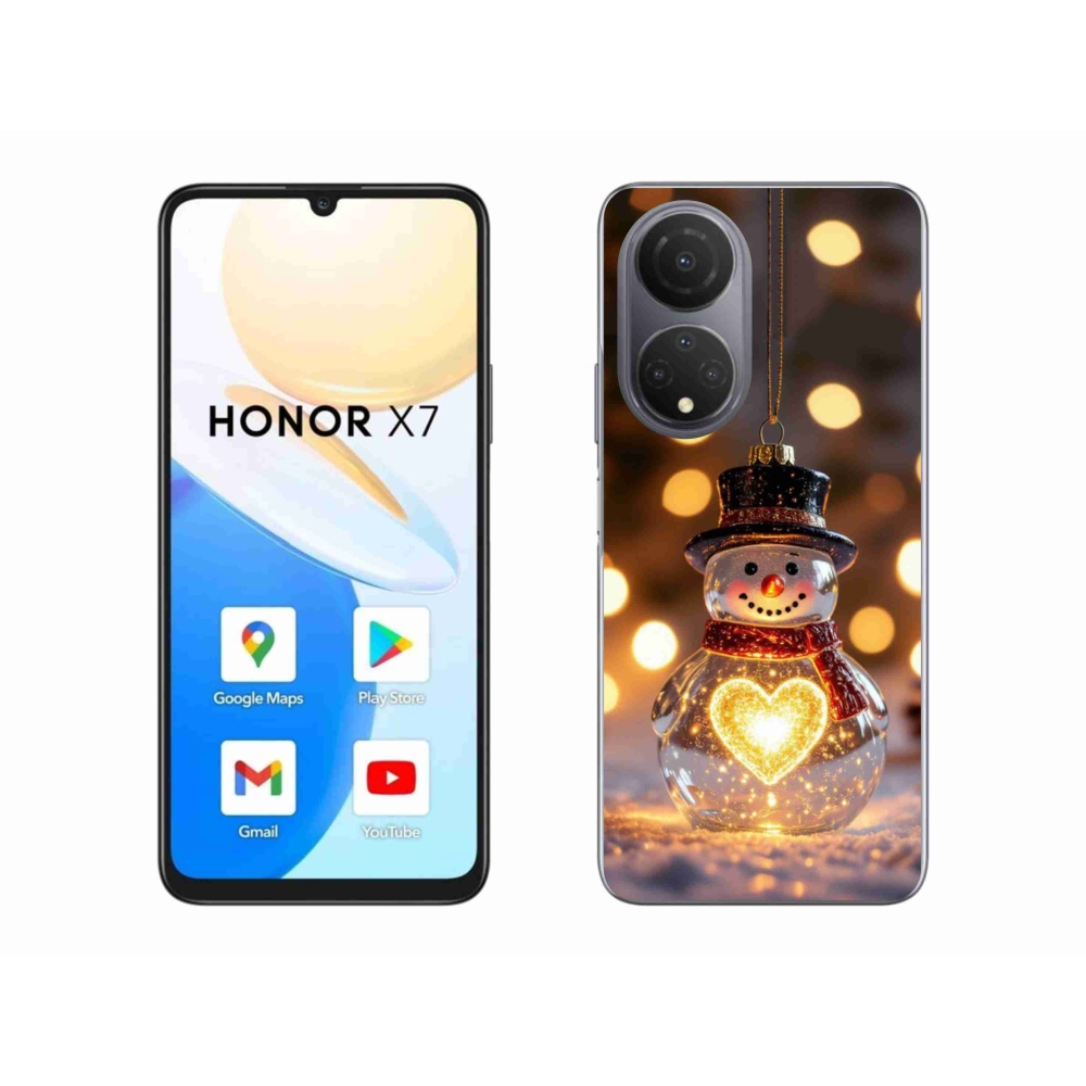 Gél borítás mmCase a Honor X7-hez - karácsonyi hóember