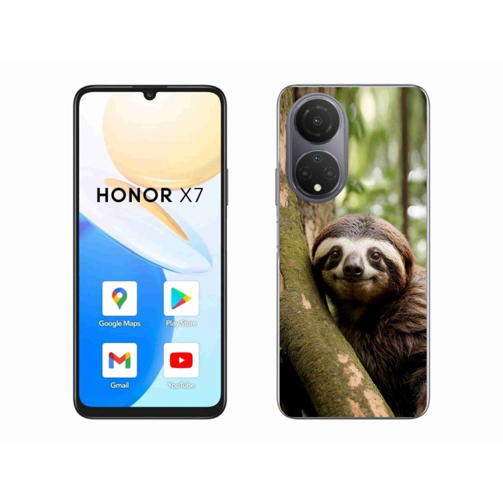 Gél borító mmCase a Honor X7-hez - mosolygó lajhár
