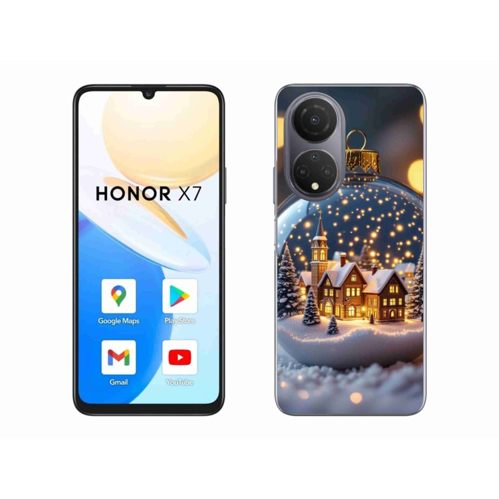 Gél borítás mmCase a Honor X7 számára - Karácsonyi golyók 4