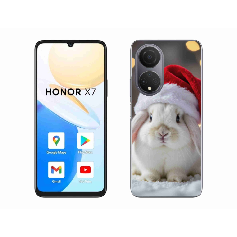 Gél borítás mmCase a Honor X7-hez - Karácsonyi nyuszi
