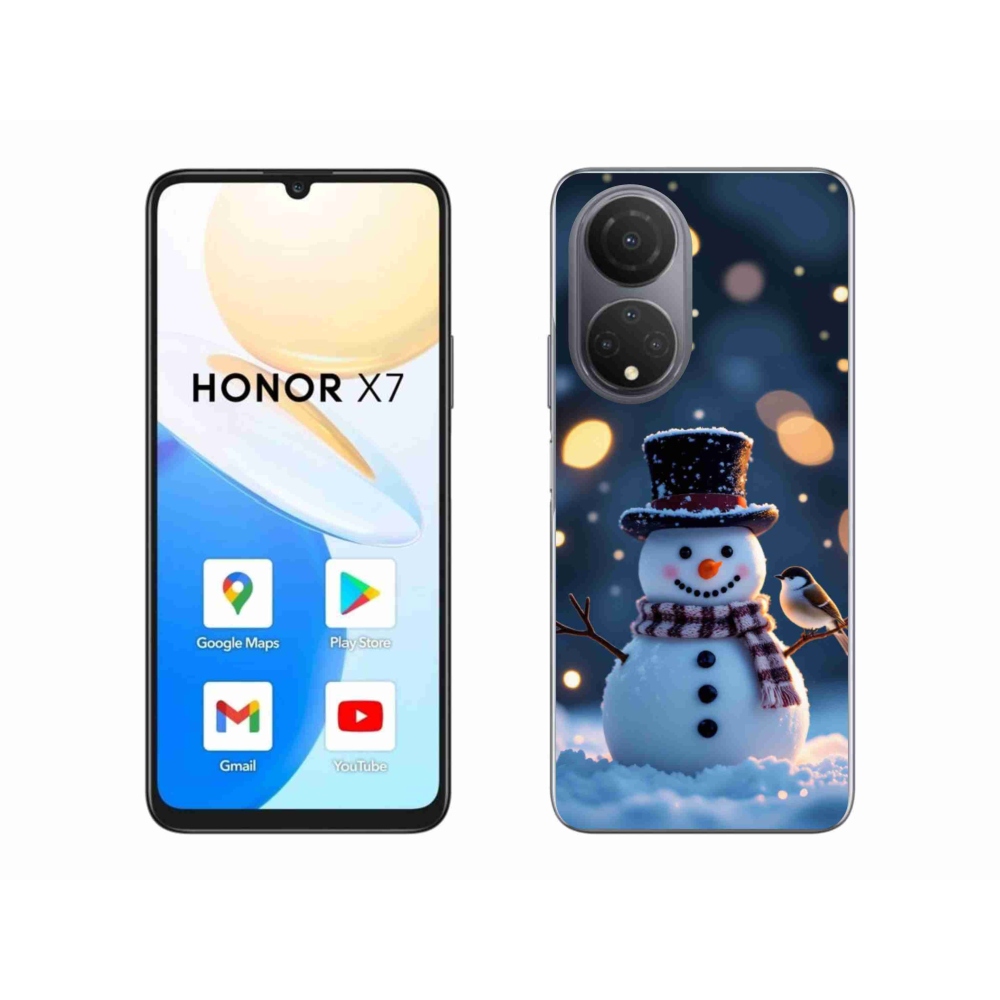 Gél borítás mmCase a Honor X7-hez - karácsonyi hóember