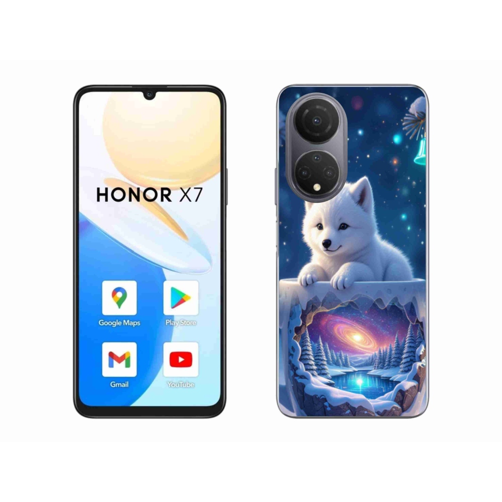Gél borítás mmCase a Honor X7-hez - Karácsonyi kölyökkutya