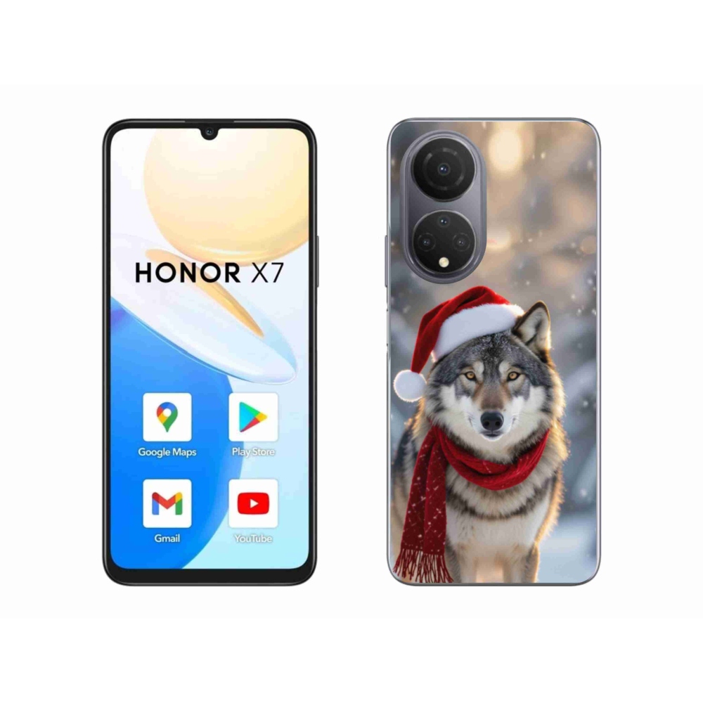 Gél borítás mmCase a Honor X7-hez - Karácsonyi farkas