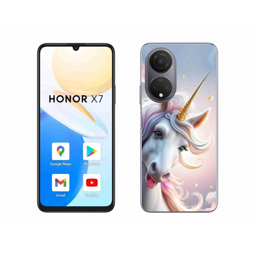 Gél borítás mmCase a Honor X7-hez - vidám egyszarvú