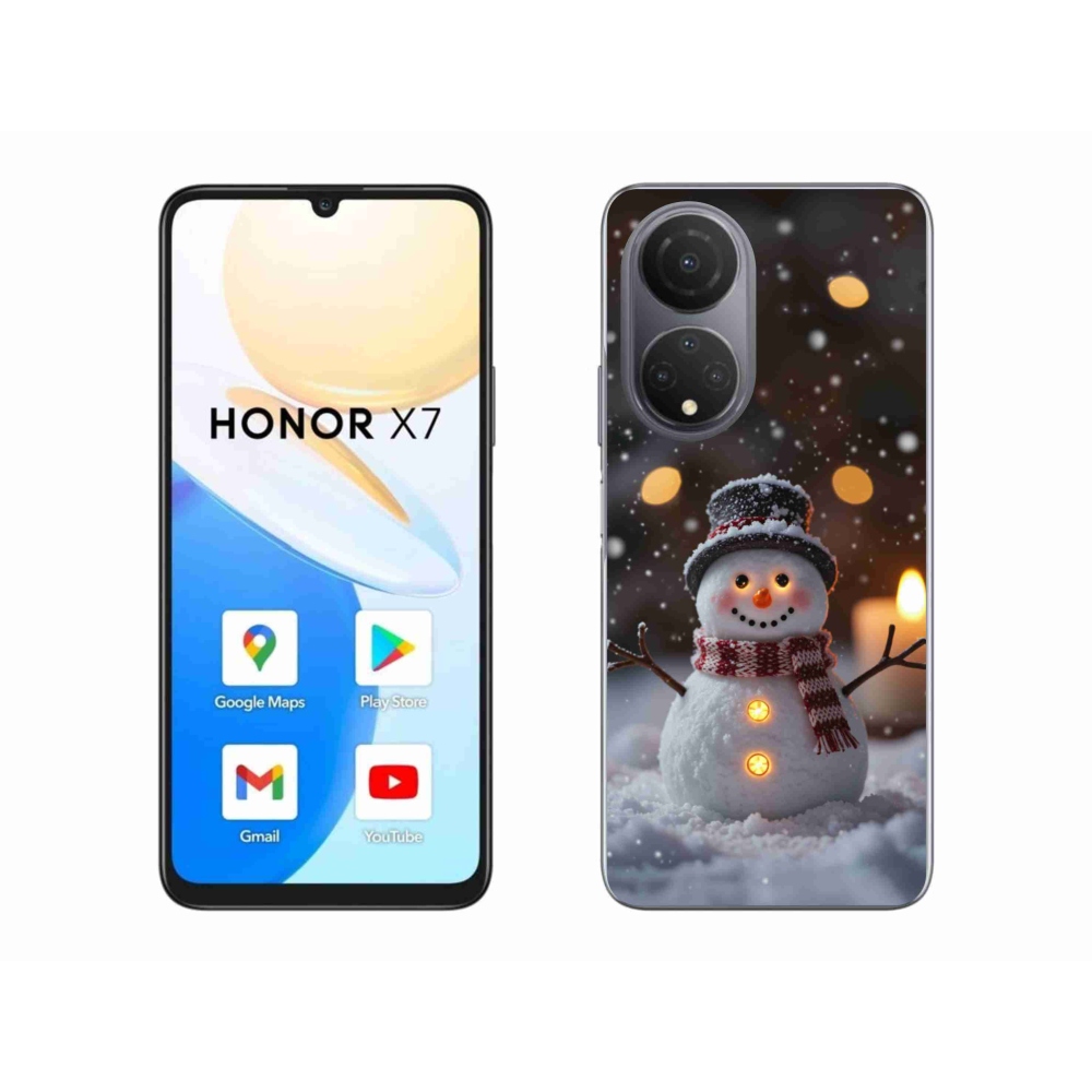 Gél borító mmCase a Honor X7-hez - boldog hóember