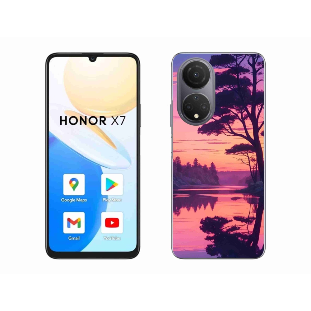 Gél borítás mmCase a Honor X7-hez - naplemente a tó felett