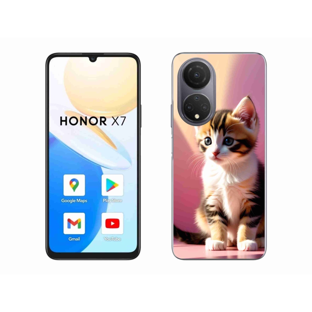 Gél borítás mmCase a Honor X7 készülékhez - kíváncsi cica 2