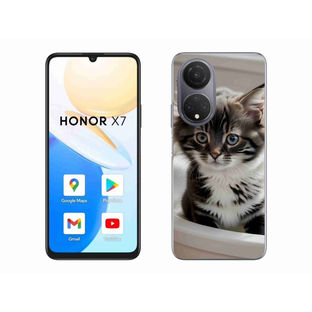 Gél borítás mmCase a Honor X7-hez - kíváncsi cica