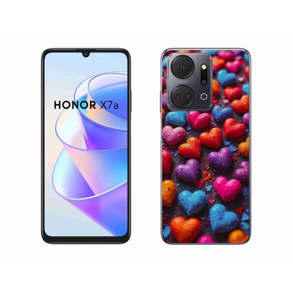 Zselés borítás mmCase a Honor X7a készülékhez - színes szív