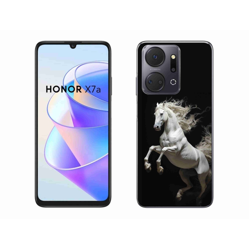 Zselés borítás mmCase a Honor X7a számára - fehér ló 4