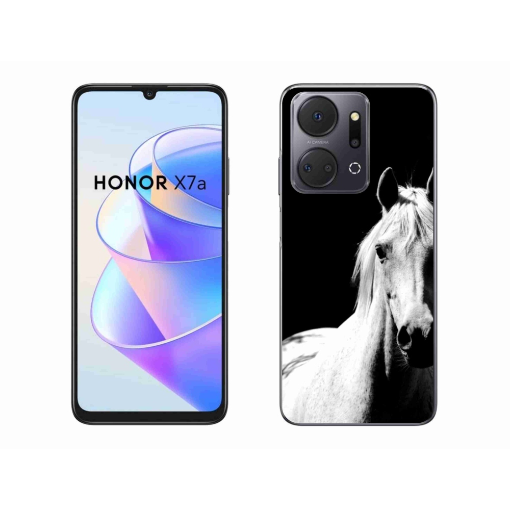 Zselés borítás mmCase a Honor X7a számára - fehér ló 5