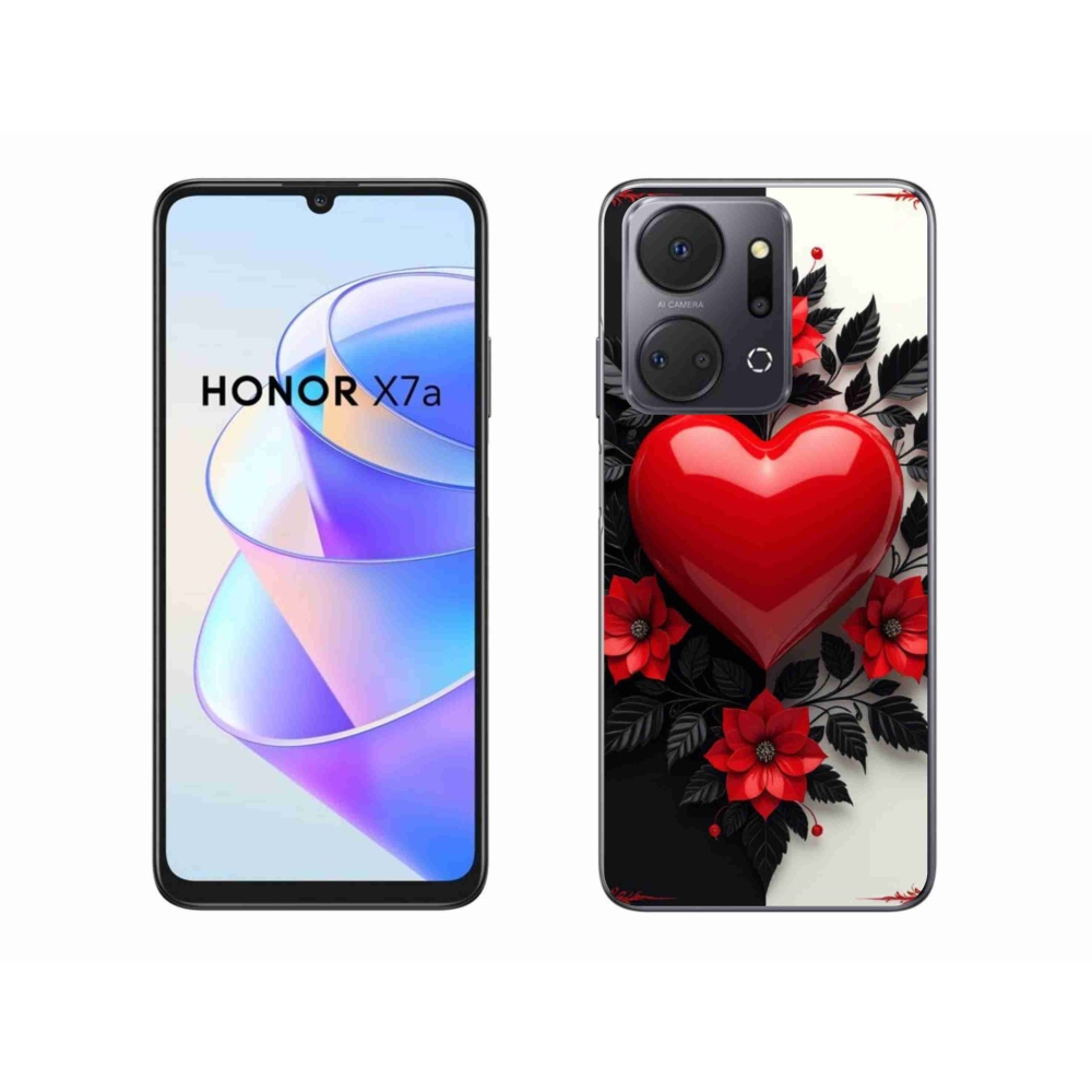 Zselés borítás mmCase a Honor X7a készülékhez - piros szív