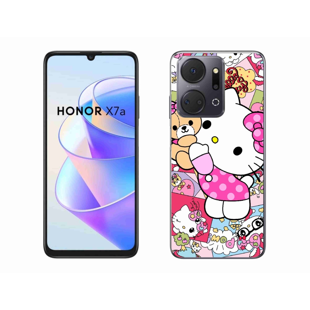 Gél borítás mmCase a Honor X7a számára - aranyos cica