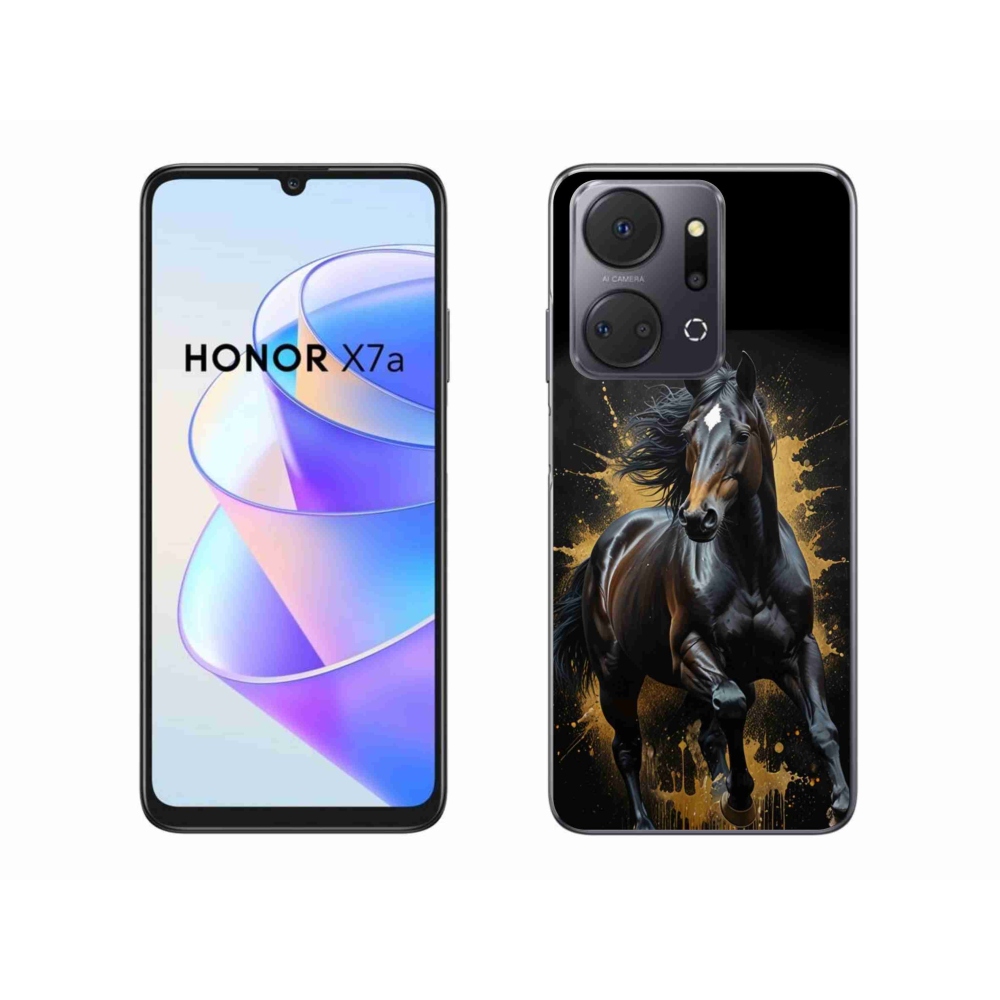 Zselés borítás mmCase a Honor X7a készülékhez - elegáns fekete ménes