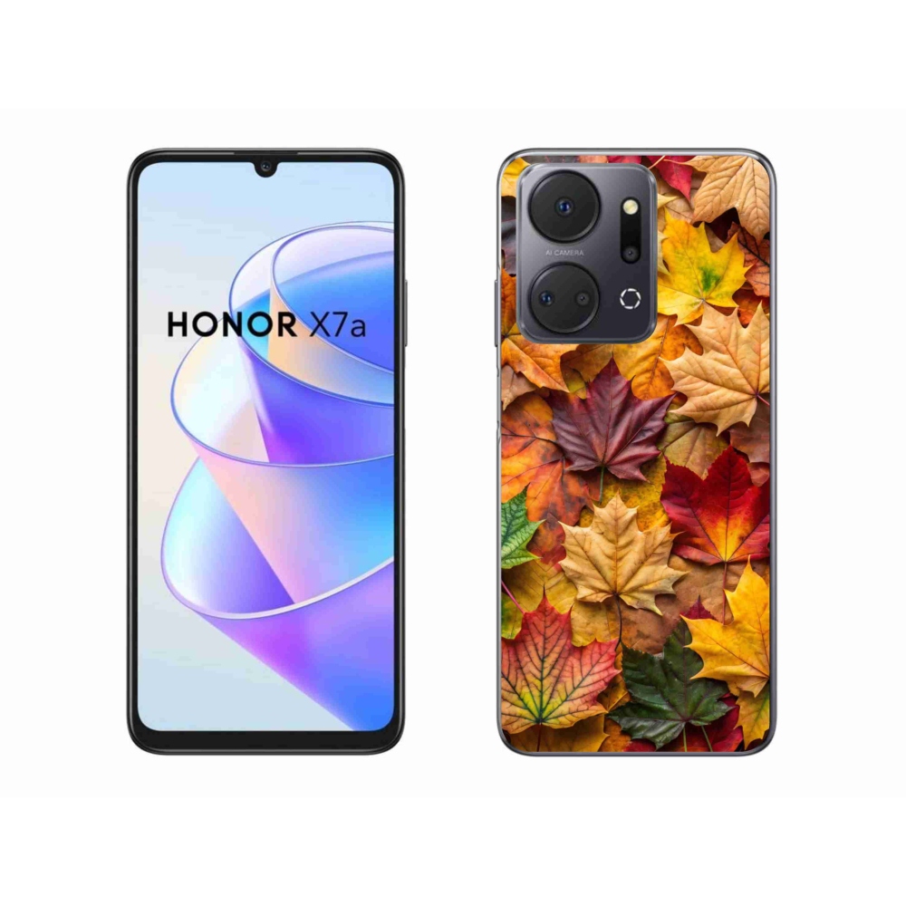 Zselés borítás mmCase a Honor X7a készülékhez - juharlevelek 2