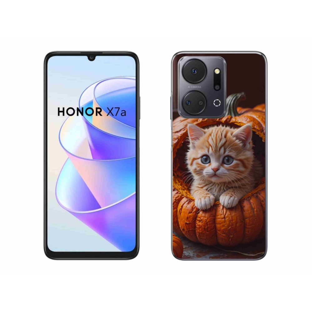 Zselés borítás mmCase a Honor X7a készülékhez - cica és tök 2
