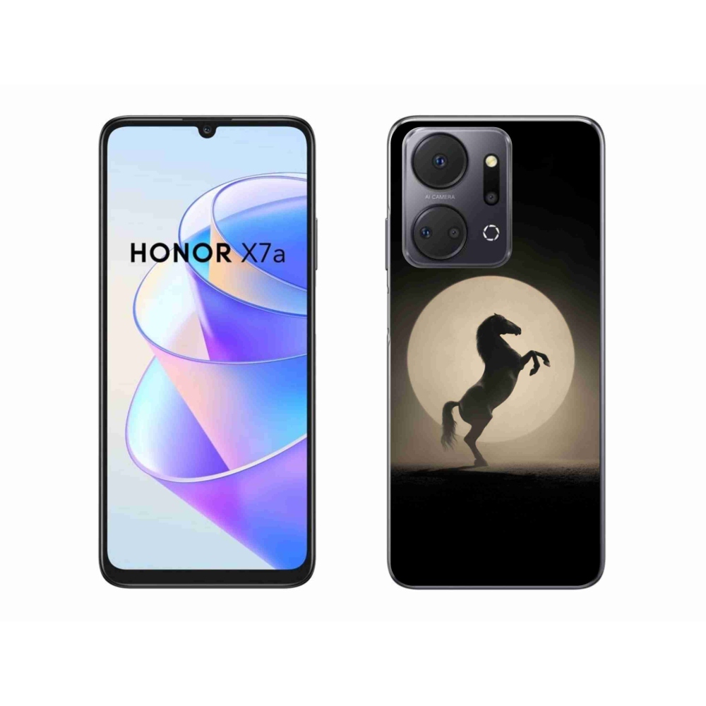 Zselés borítás mmCase a Honor X7a számára - ló sziluettben